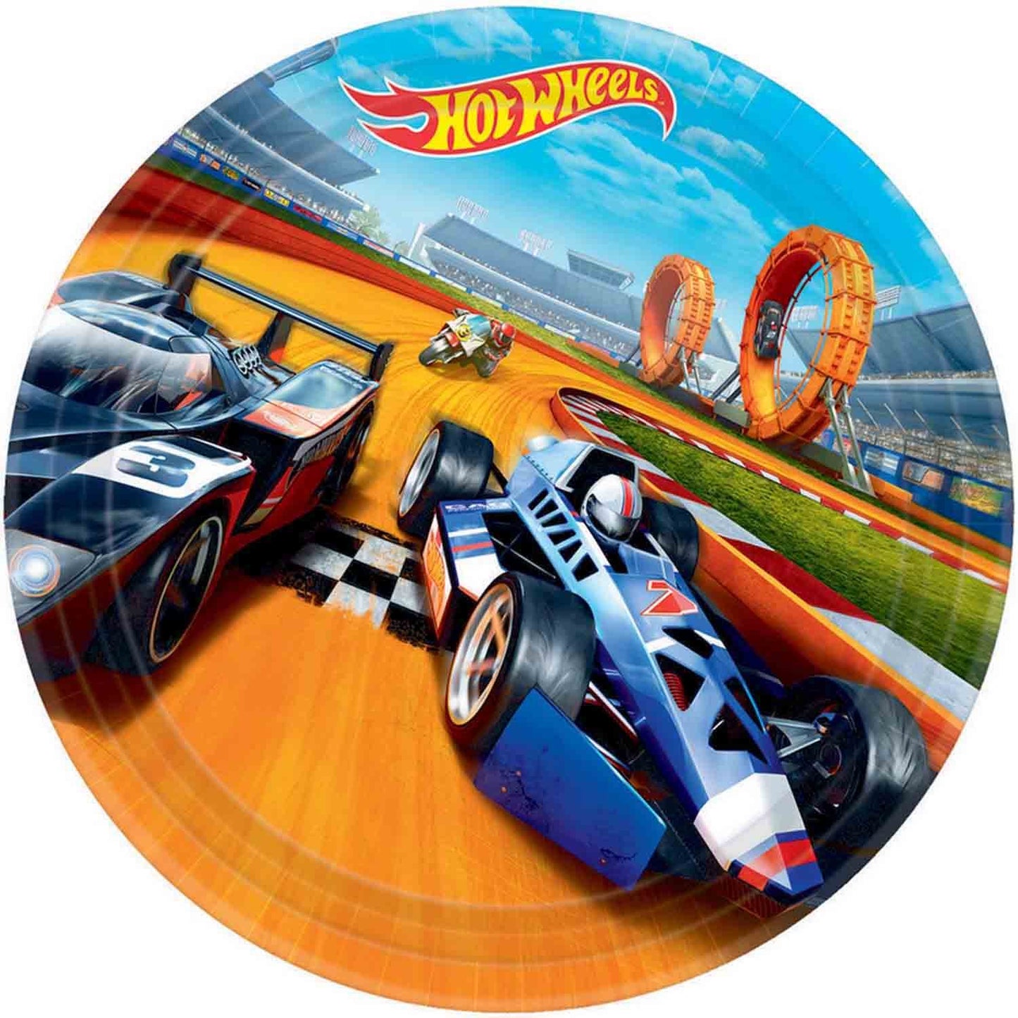 Hot Wheels Wild Racer 23cm Round Paper Plates