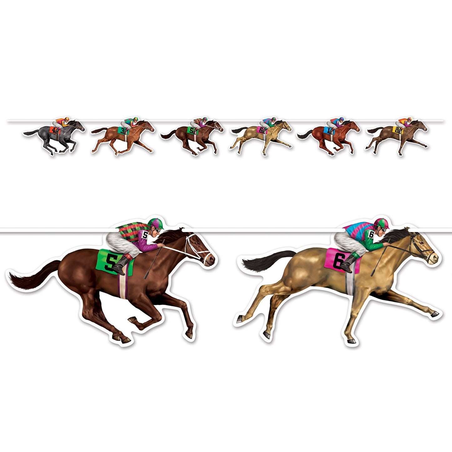 Horse Racing String Streamer Banner
