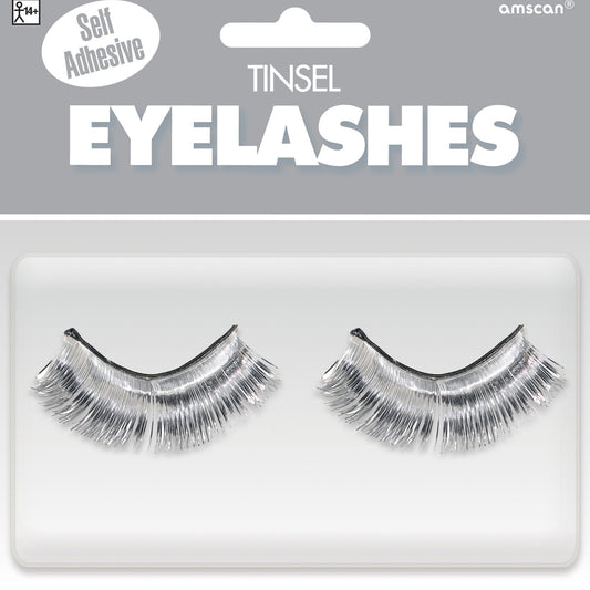 Tinsel Eyelashes - Silver