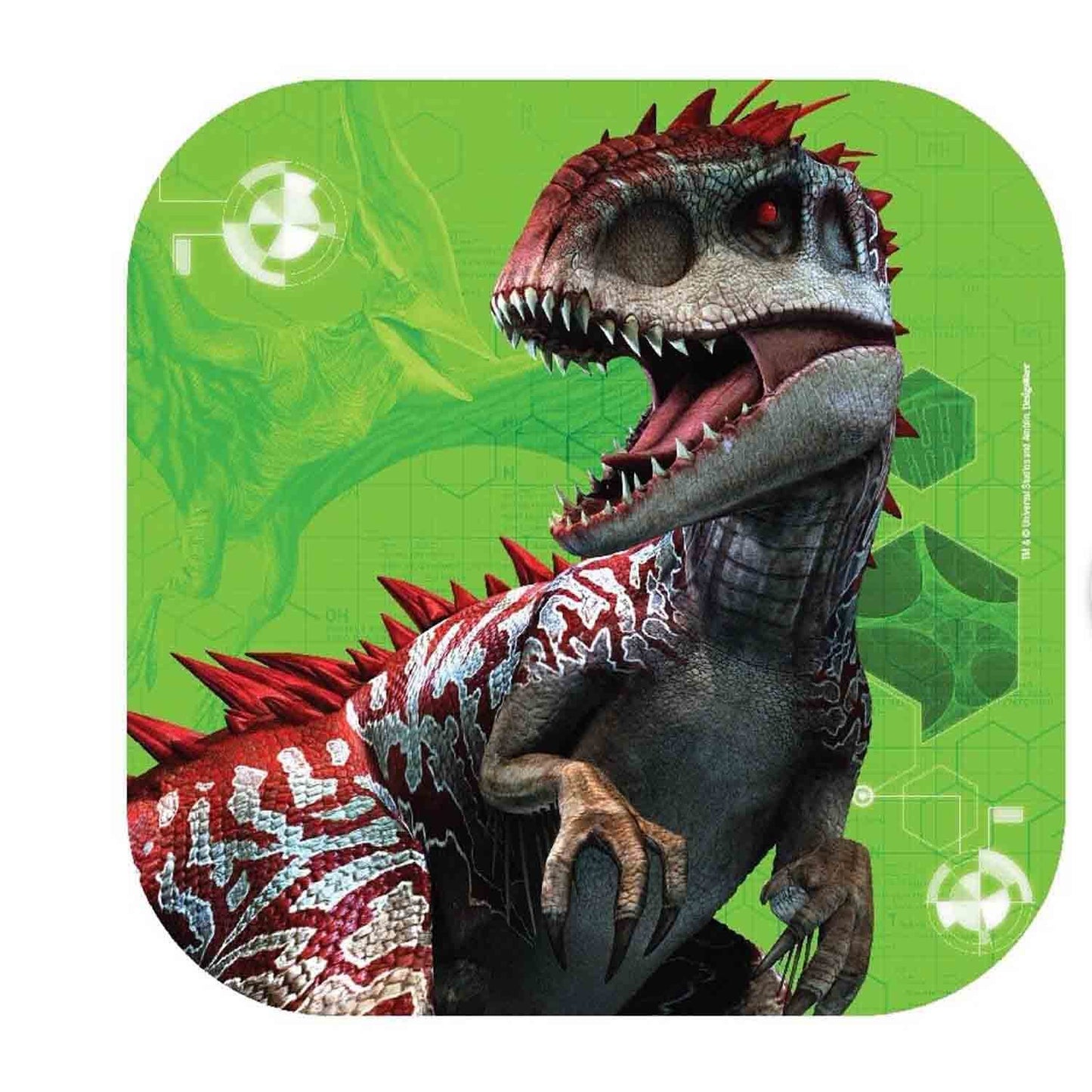 Jurassic World 17cm Square Paper Plates