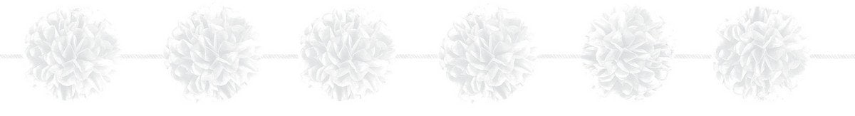 Fluffy Garland - White