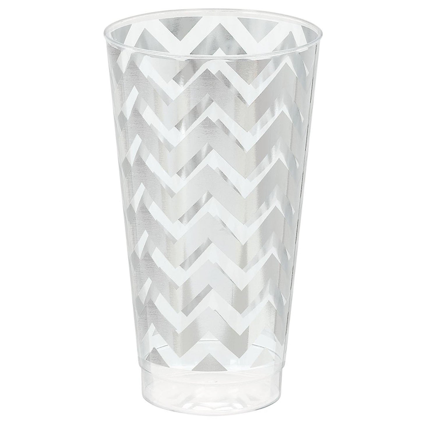 Premium Chevron Silver 473ml Tumblers