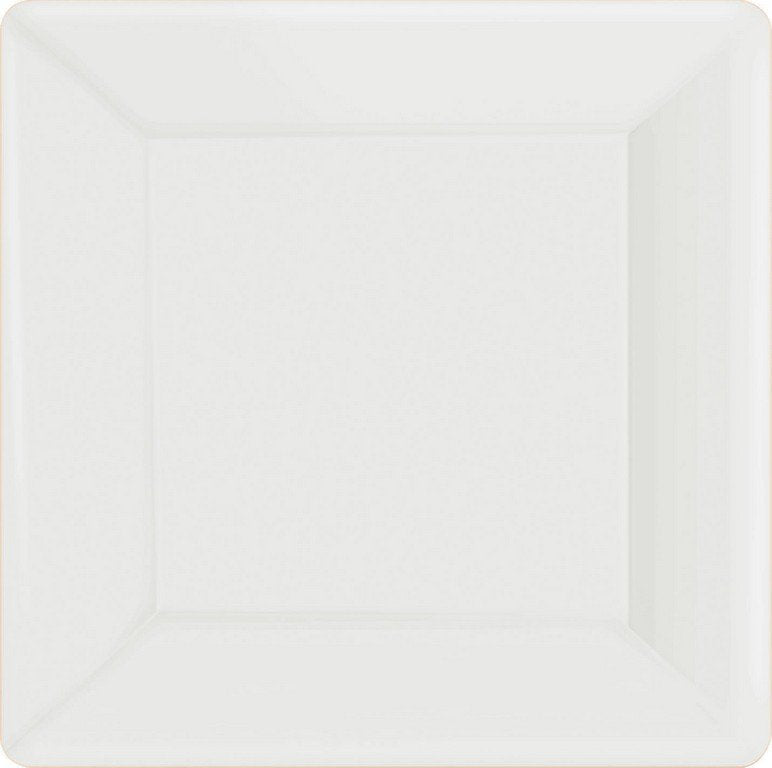 Paper Plates 26cm Square 20CT - Frosty White