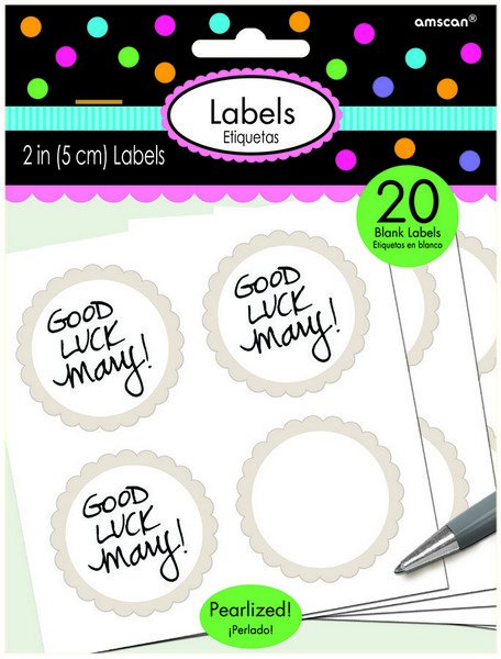 Labels Scalloped - White