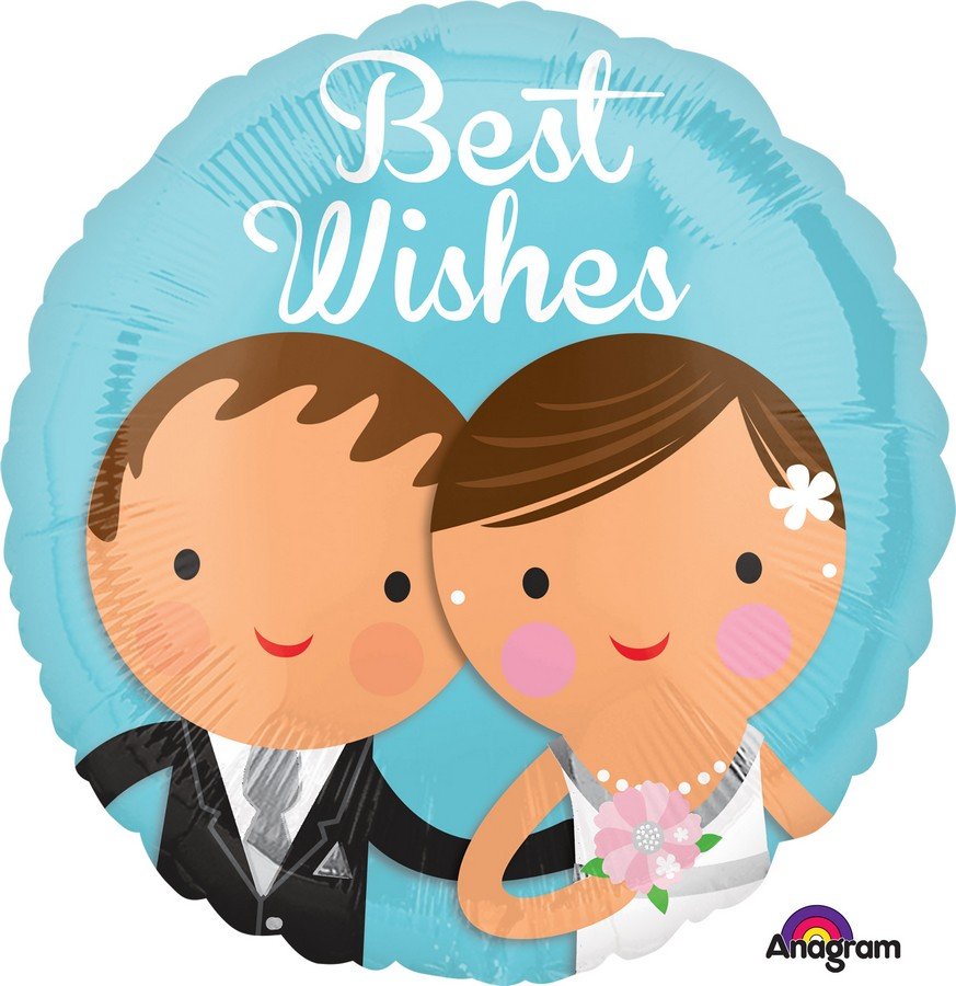 45cm Standard HX Best Wishes Wedding Couple