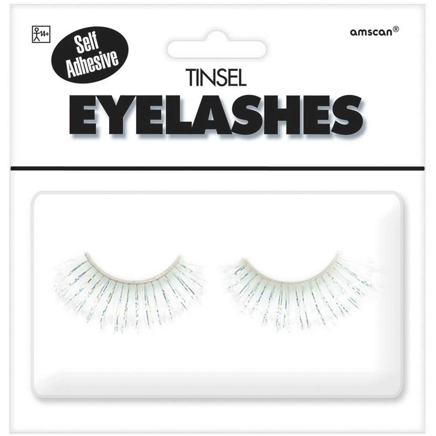 Tinsel Eyelashes - White