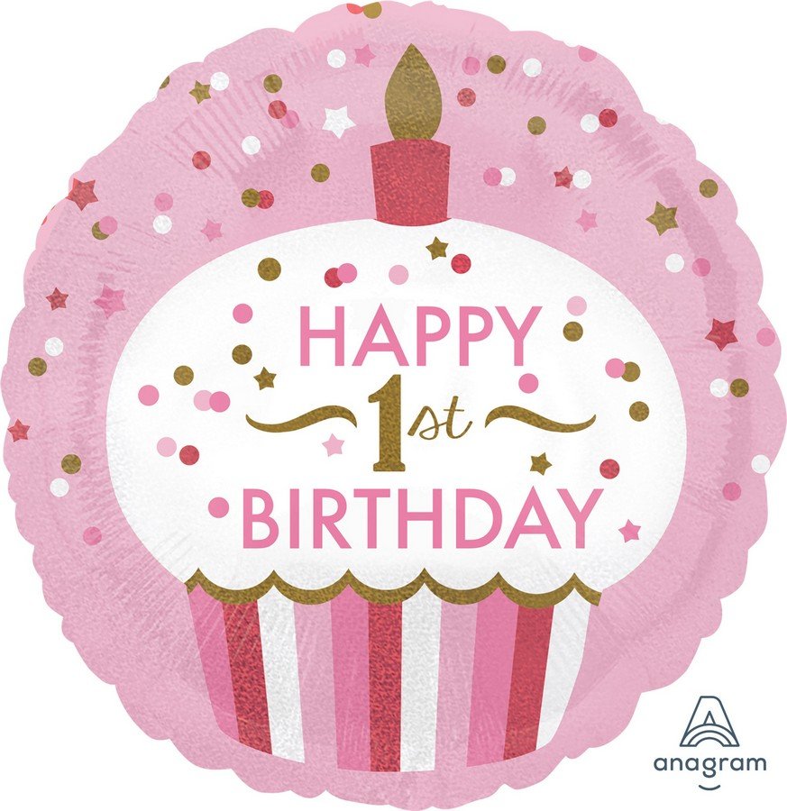 45cm Standard HX 1st Birthday Cupcake Girl