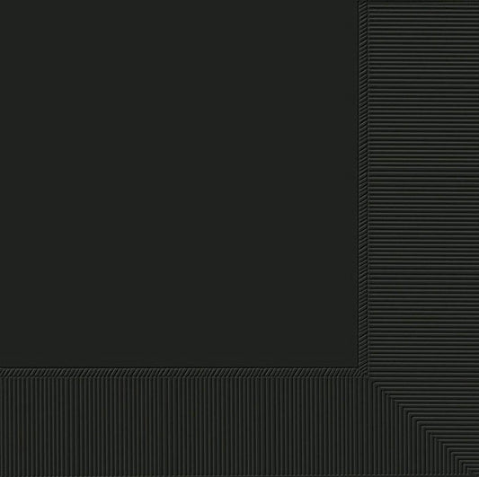 Beverage Napkins 20 Pack 2 PLY - Jet Black