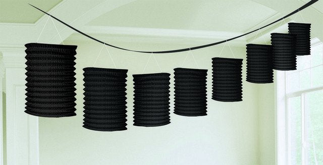 Paper Lantern Garland - Jet Black
