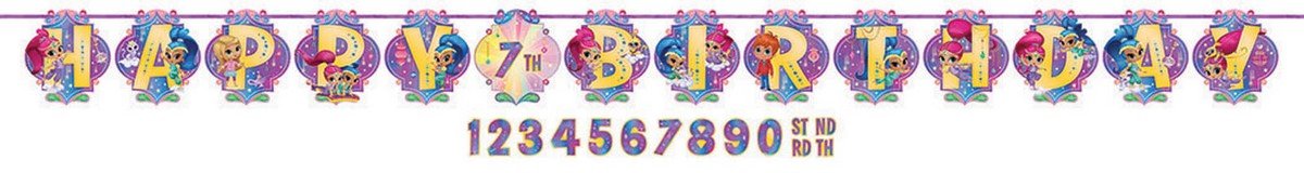 Shimmer and Shine Letter Banner Ribbon