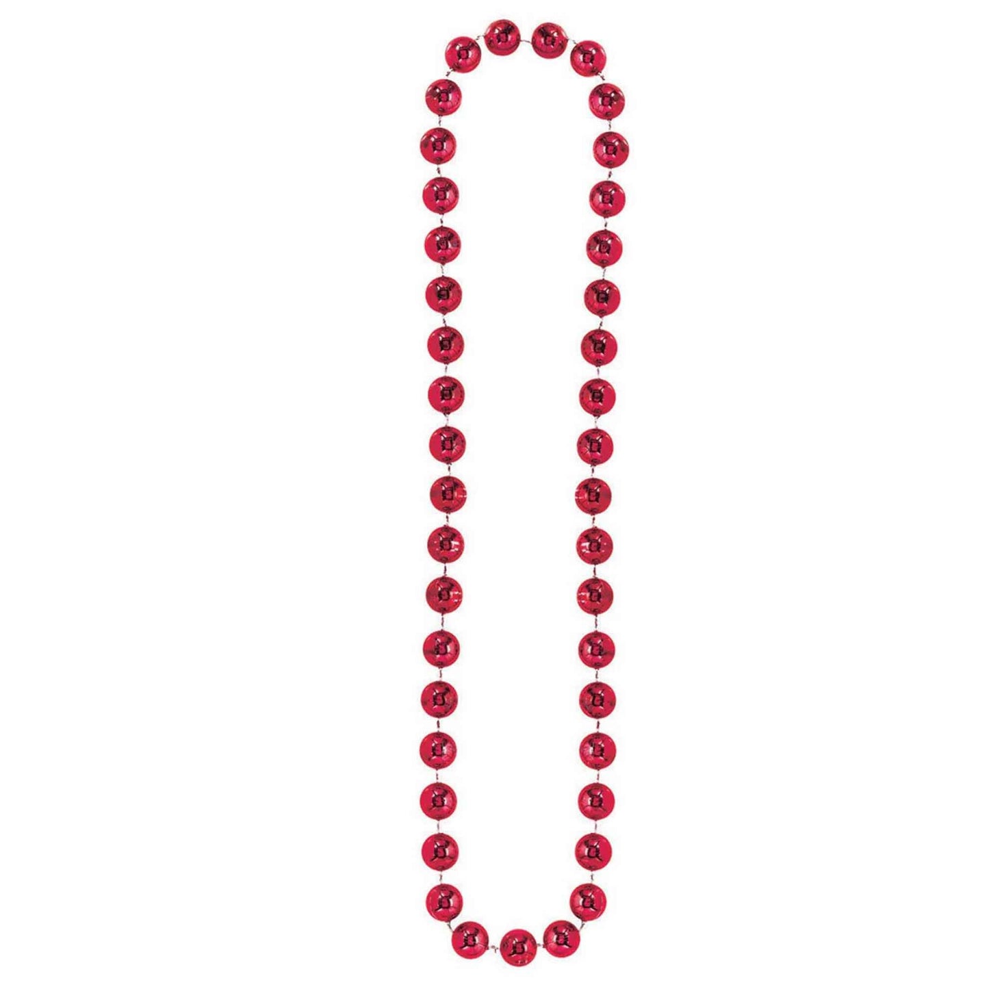 Jumbo Ball Bead Necklace - Red