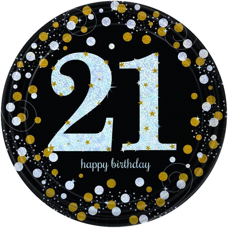 Sparkling Celebration 21 23cm Prismatic Paper Plates