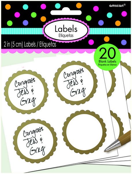 Labels Scalloped - Gold