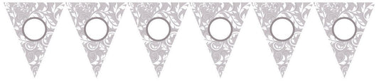 Silver Scroll Personalized Pennant Banner