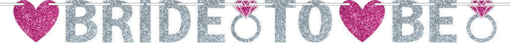 Bride to Be Glitter Illustrated Banner