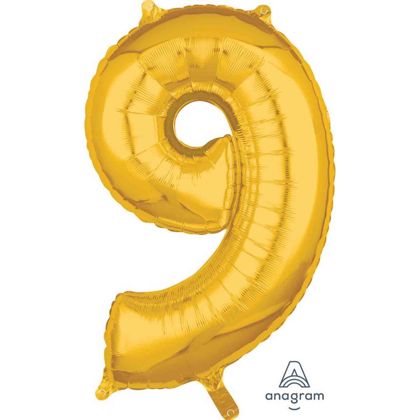Mid-Size Shape Gold Numeral 9.