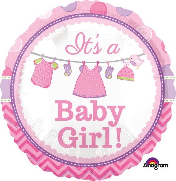 45cm Standard HX Shower With Love It's a Baby Girl