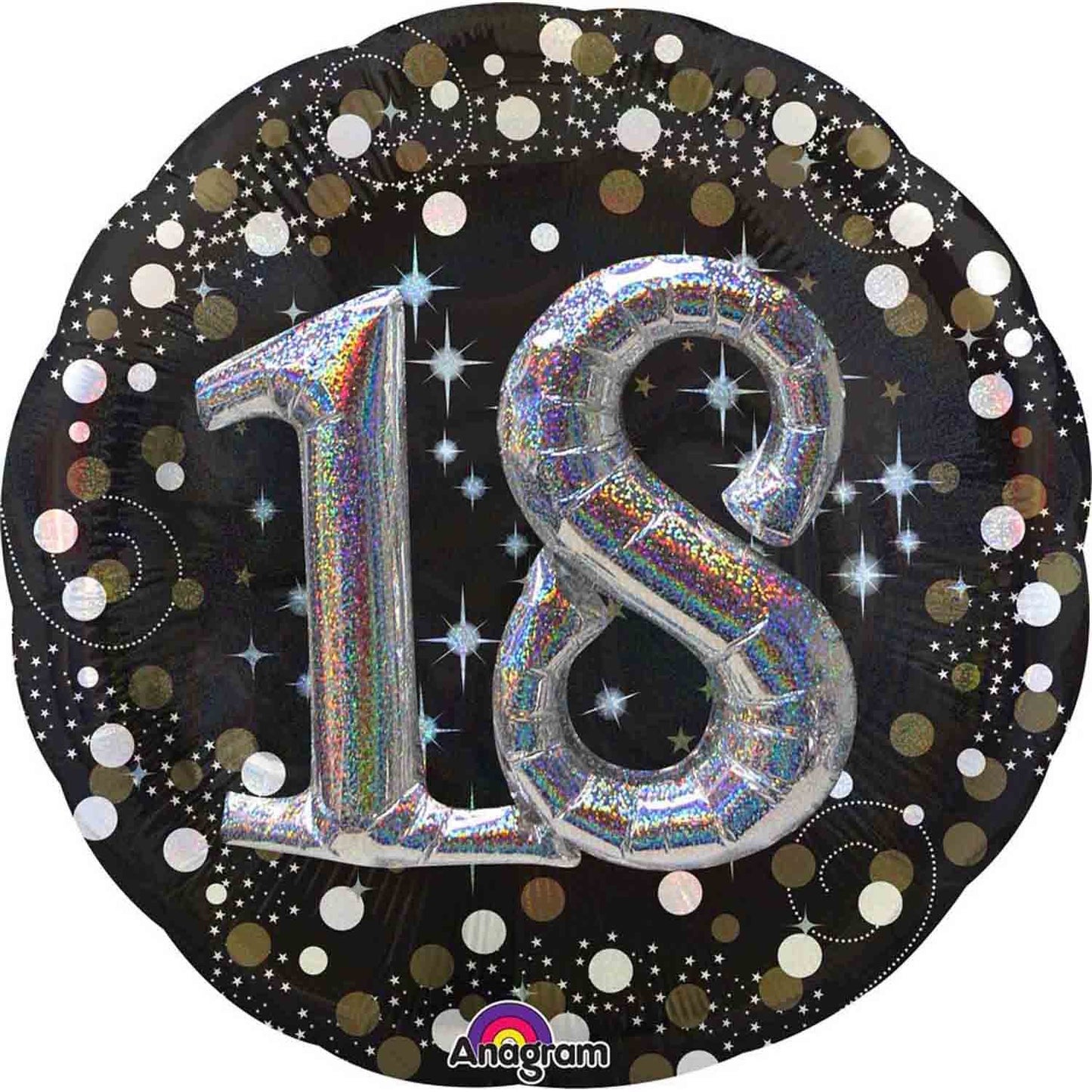 Multi-Balloon Holographic Sparkling Birthday 18
