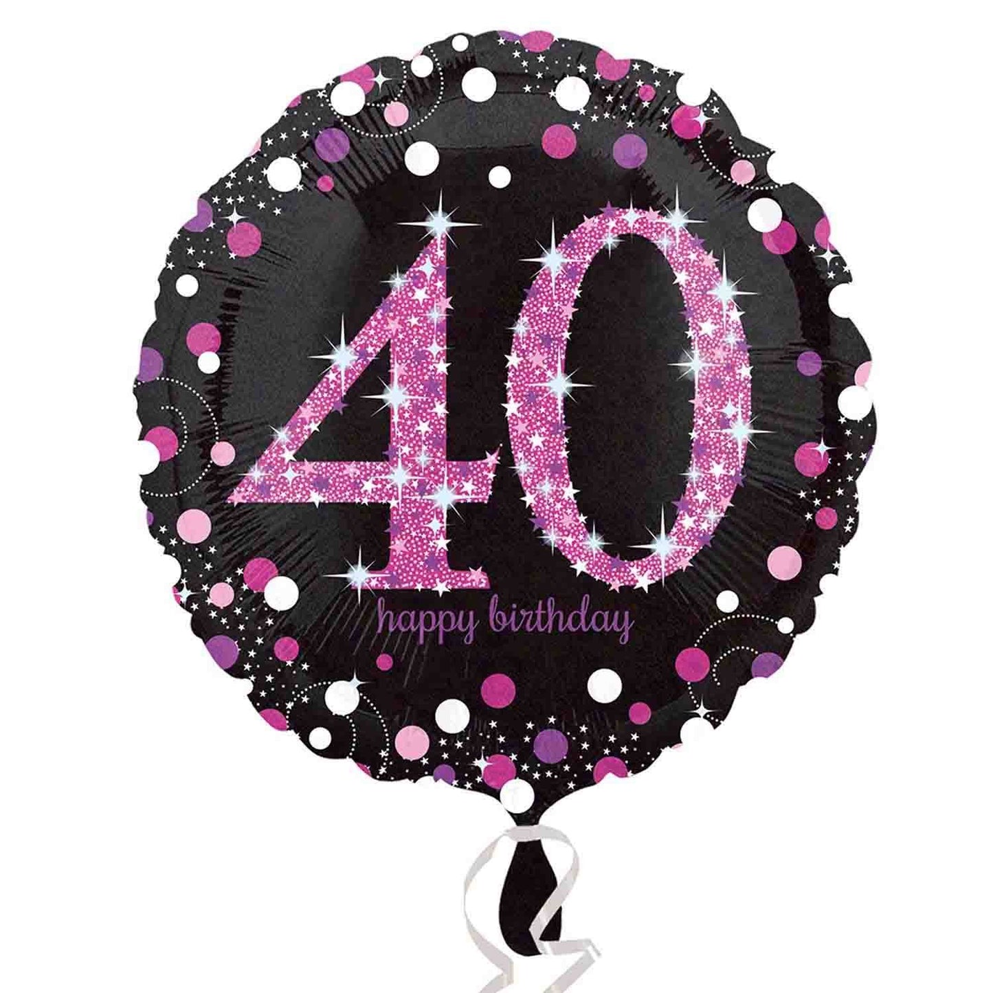 45cm Standard Holographic Pink Celebration 40