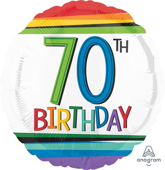 45cm Standard HX Rainbow Birthday 70