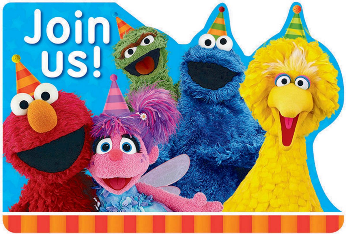 Sesame Street Postcard Invitations