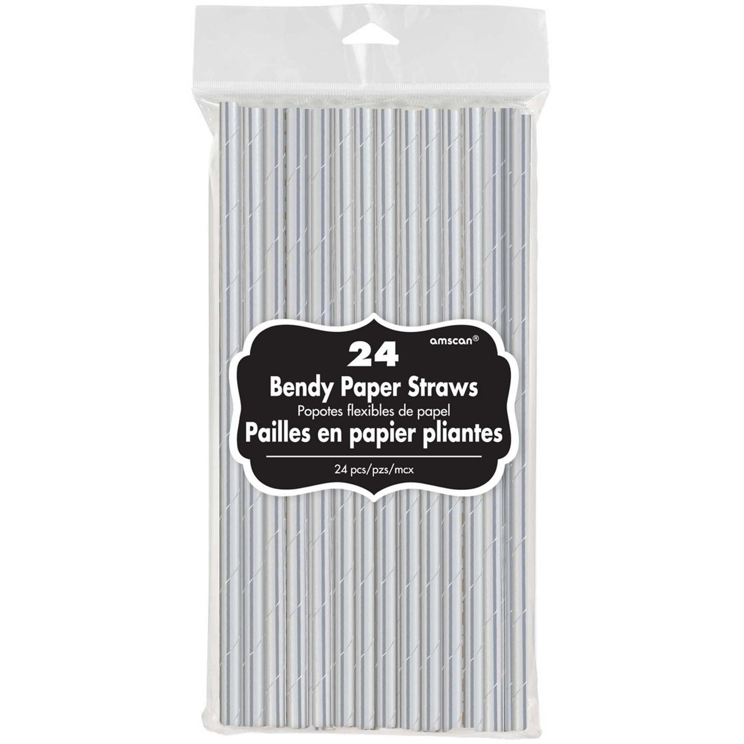 Paper Straws Silver