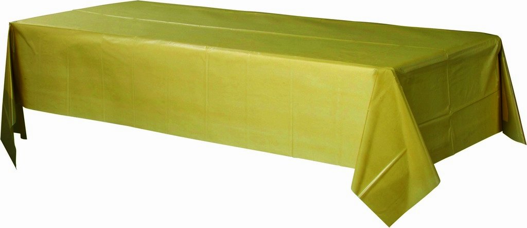 Plastic Rectangular Tablecover-Gold Sparkle