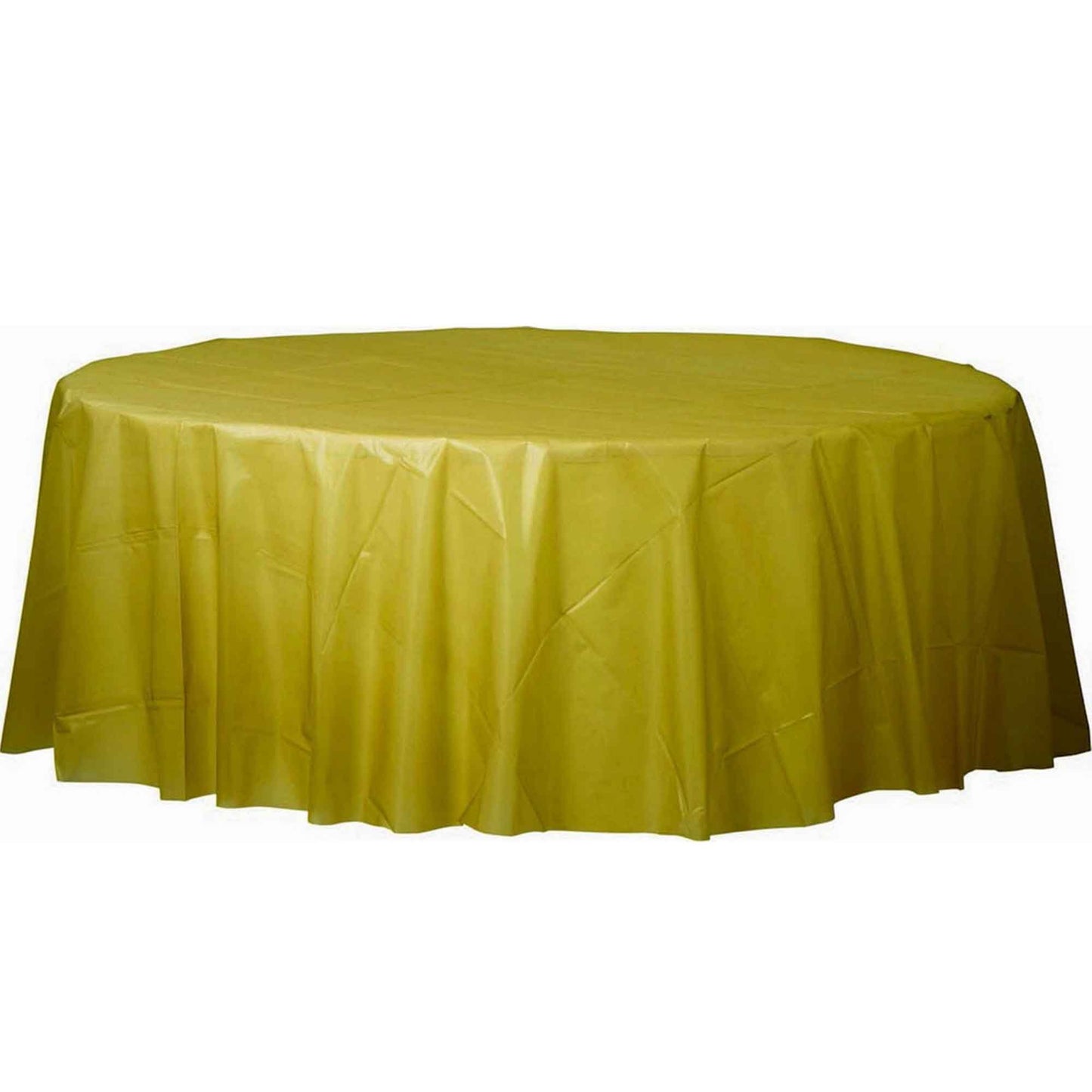 Plastic Round Tablecover-Gold Sparkle