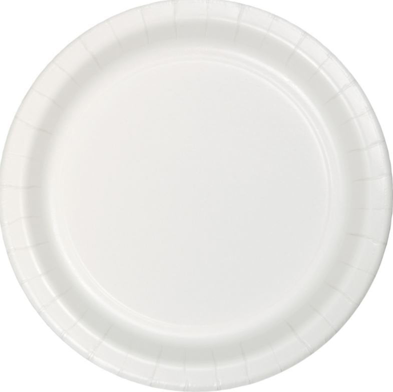 White Banquet Plates Paper 26cm