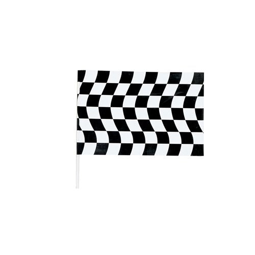 Black & White Check Jumbo Flag Plastic 1.21m x 85cm