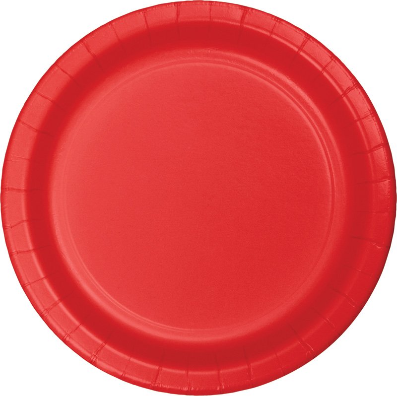 Classic Red Banquet Plates Paper 26cm