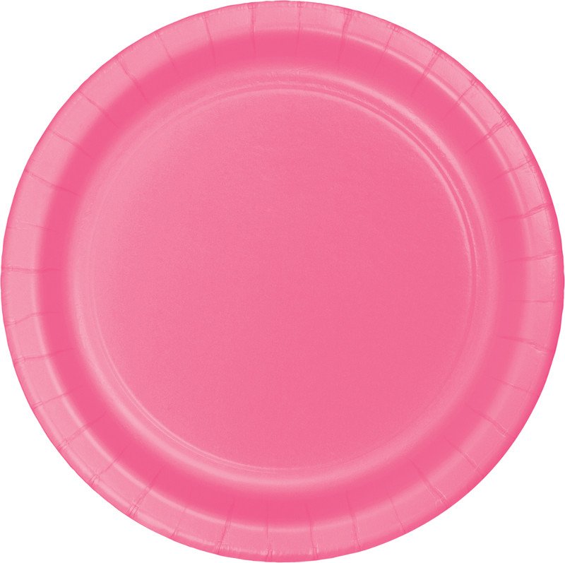 Candy Pink Banquet Plates Paper 26cm