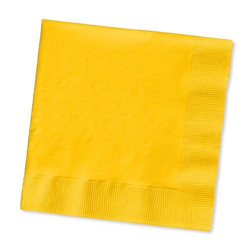 School Bus Yellow Beverage Napkins