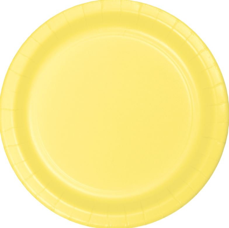 Mimosa Yellow Dinner Plates Paper 23cm