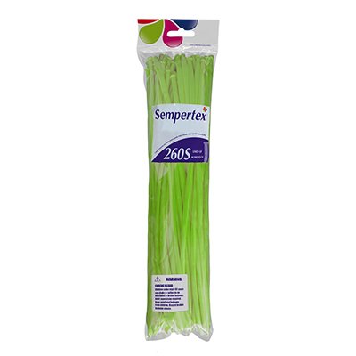 Sempertex 260T Fashion Lime Green Modelling Latex Balloons 031, 50PK