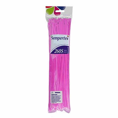Sempertex 260T Fashion Fuchsia Modelling Latex Balloons 012, 50PK