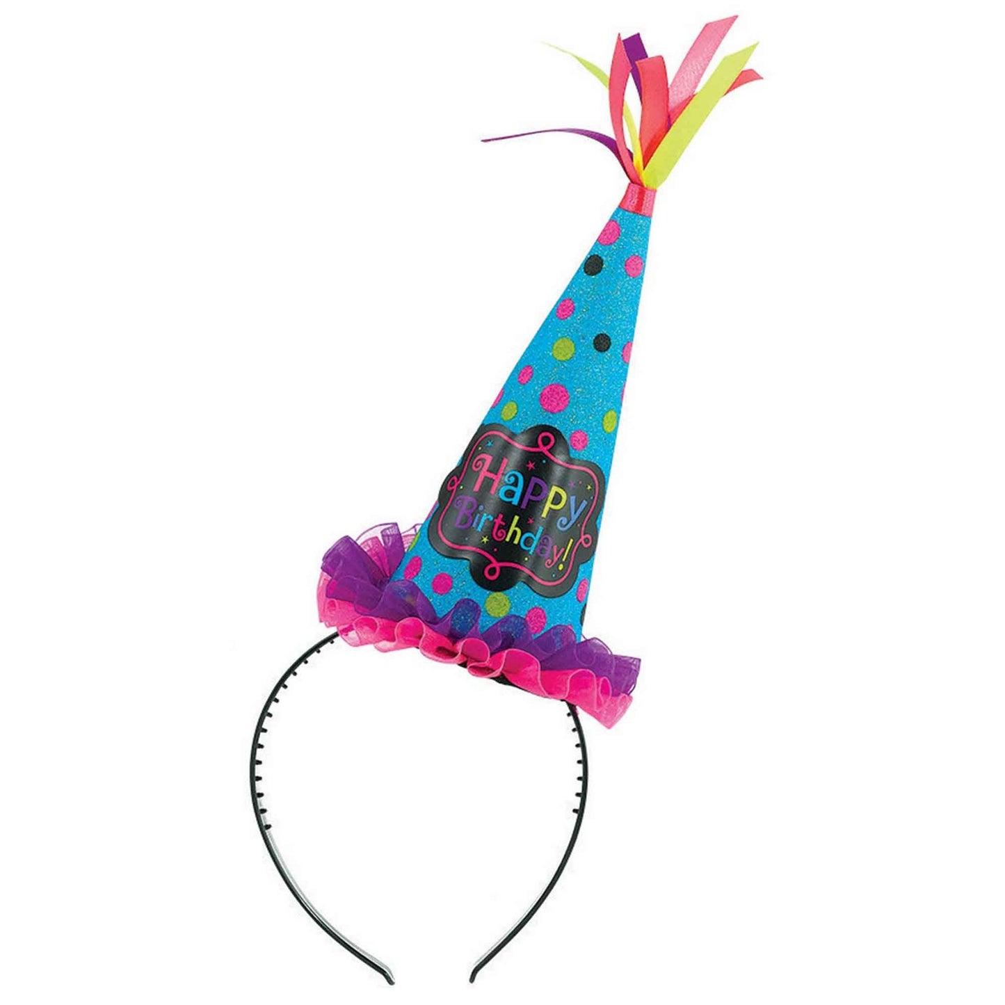 Birthday Chic Cone Hat Headband Fabric