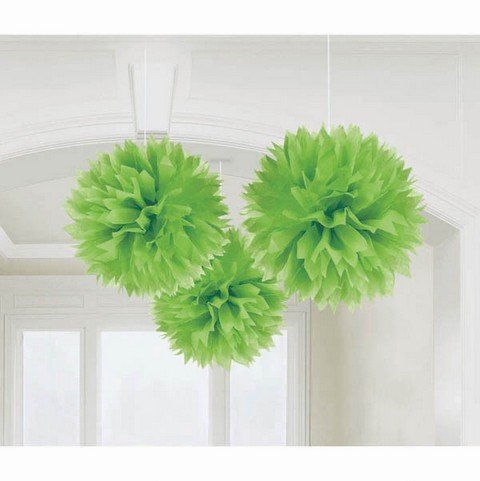 Fluffy Tissue Decorations - Kiwi
