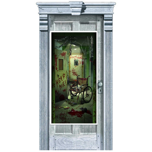 Asylum Corridor of Doors Door Cover Decoration Plastic