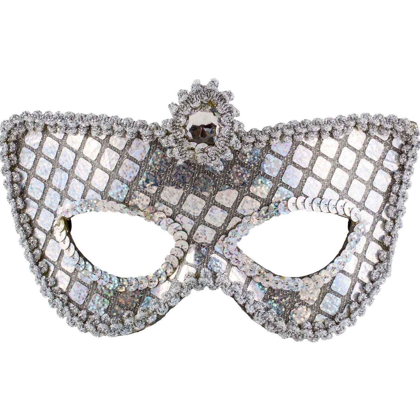 Grand Sequin Silver Mask