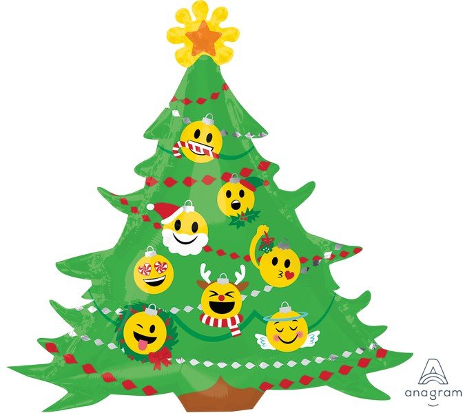 SuperShape XL Christmas Tree & Emoticon Ornaments