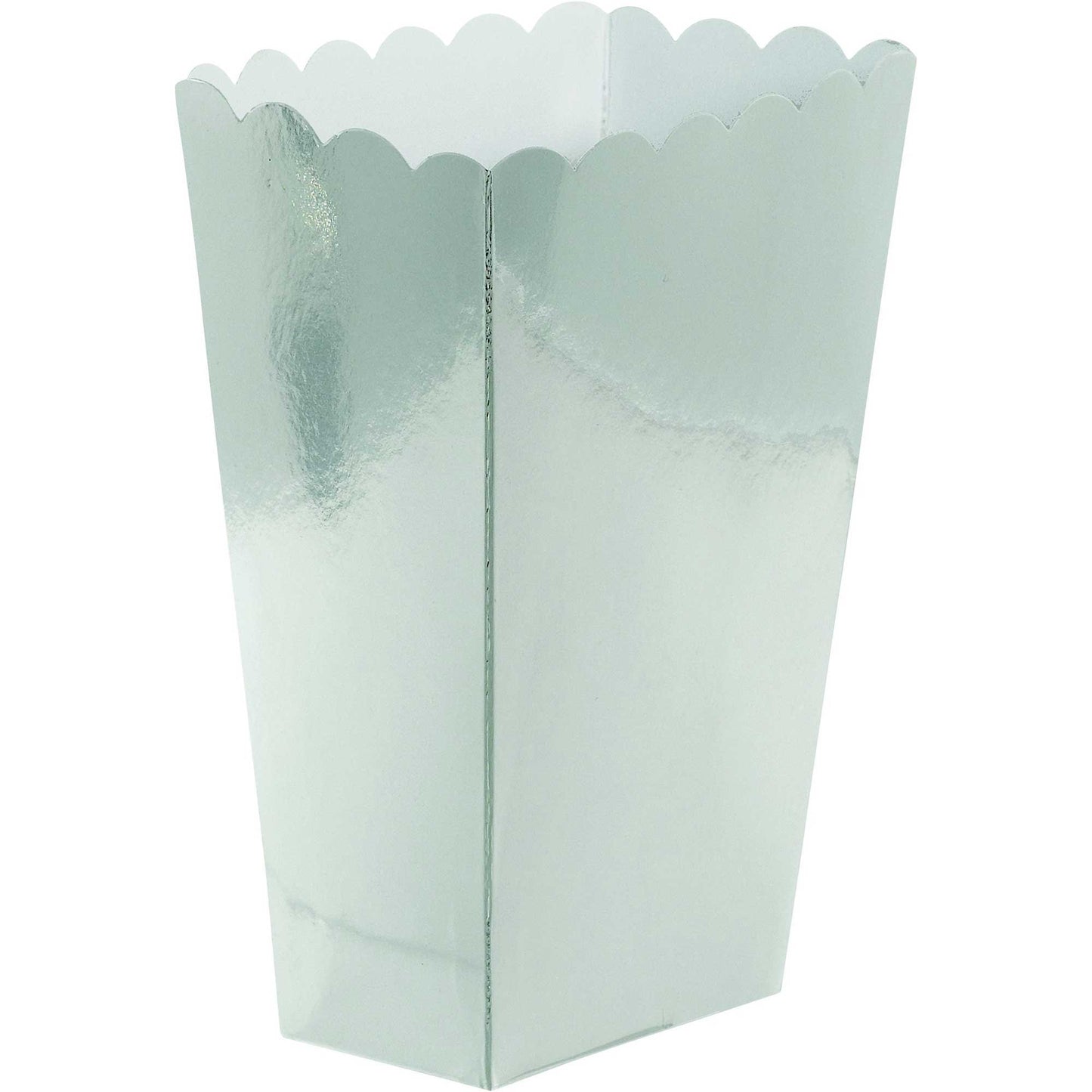 Popcorn Favor Treat Boxes Small Silver