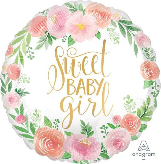 45cm Standard Satin XL Floral Sweet Baby Girl