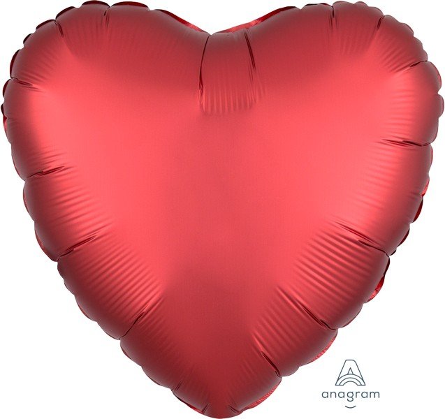 45cm Standard HX Satin Luxe Sangria Heart