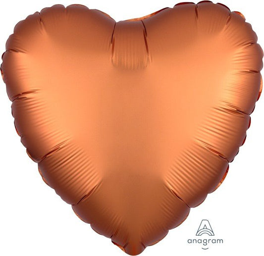 45cm Standard HX Satin Luxe Amber Heart