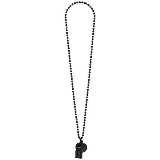 Whistle On Chain Necklace  - Black