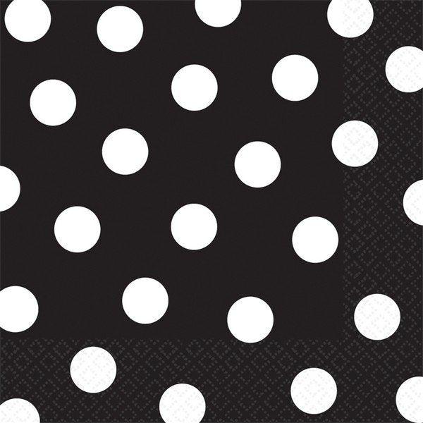 Dots Lunch Napkins Jet Black