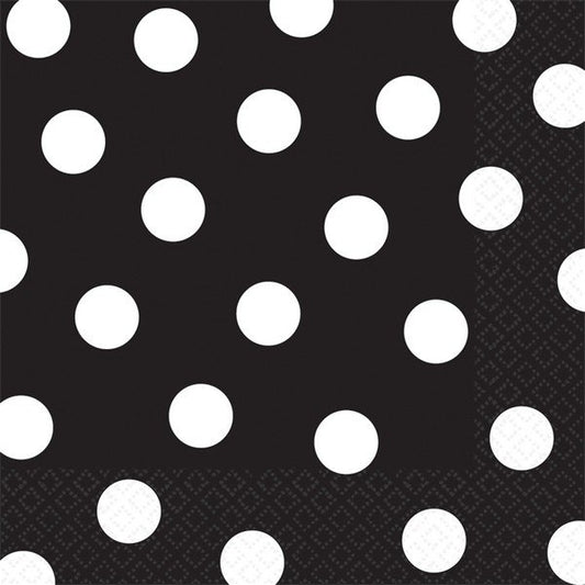 Dots Lunch Napkins Jet Black