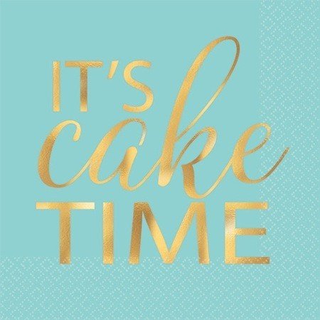 Lets Eat Cake Hot Stamped Beverage Napkins