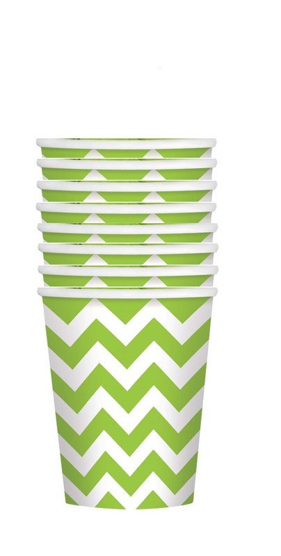 Chevron 266ml Cups Kiwi
